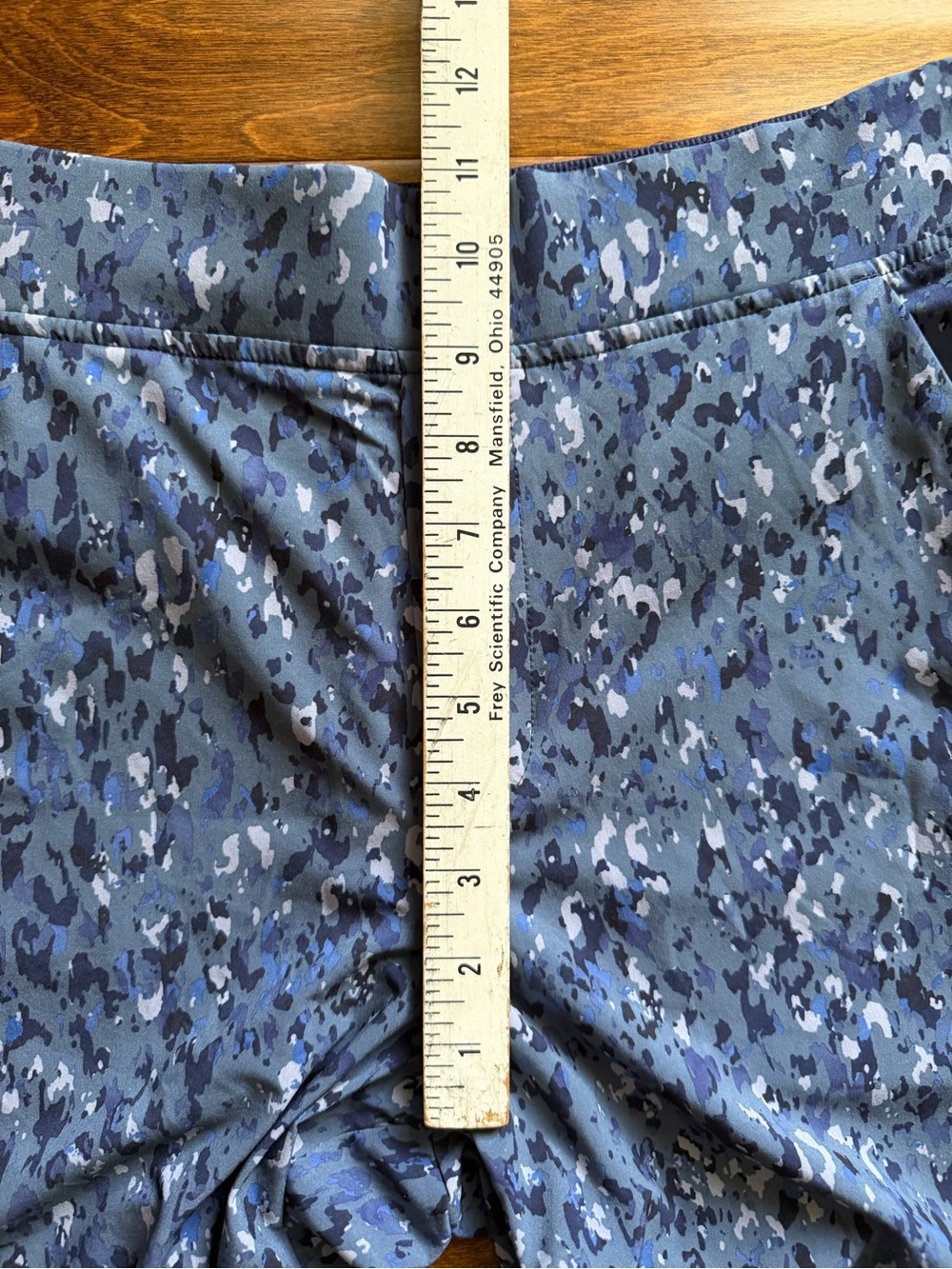 ATHLETA Captivate Chrome Blue BROOKLYN ANKLE PANTS Wide Contrast Band Stretch 10 - Picture 4 of 7